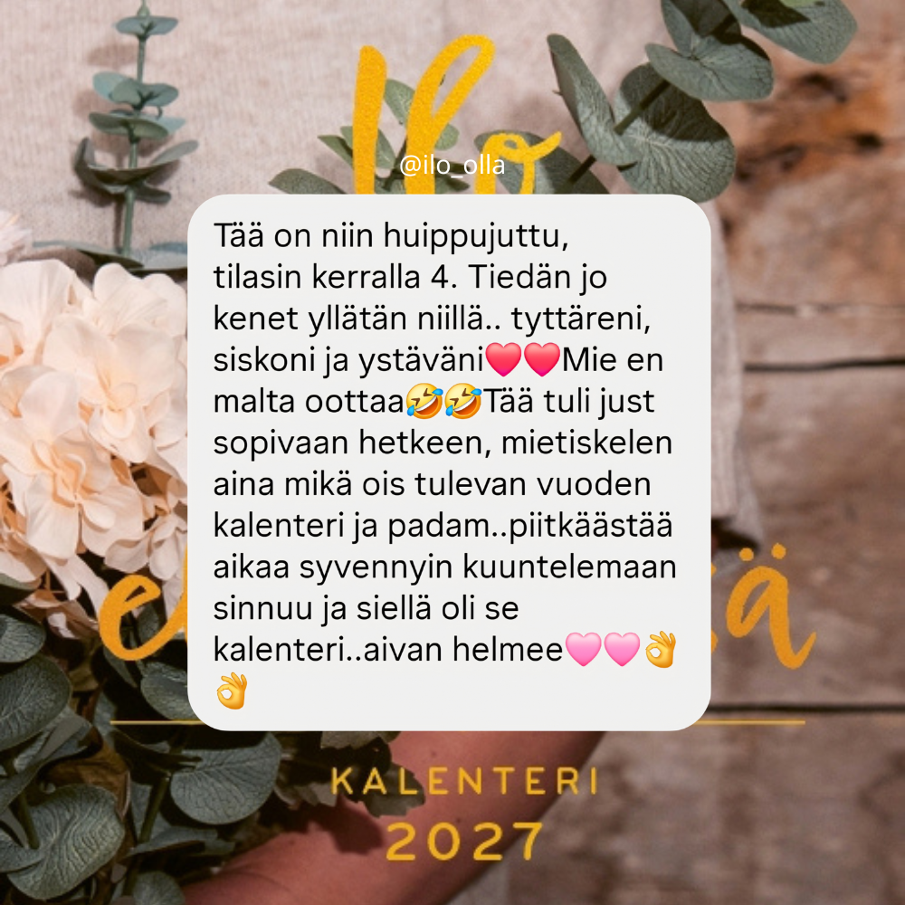 Ilo olla elämässä 2027 - kalenteri