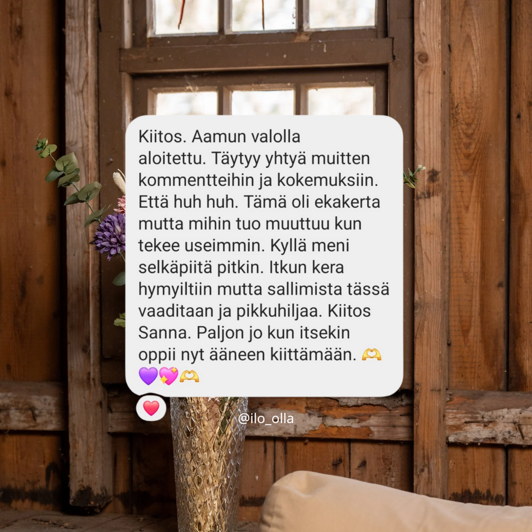 Voimaa ja valoa ilolla - verkkokurssi
