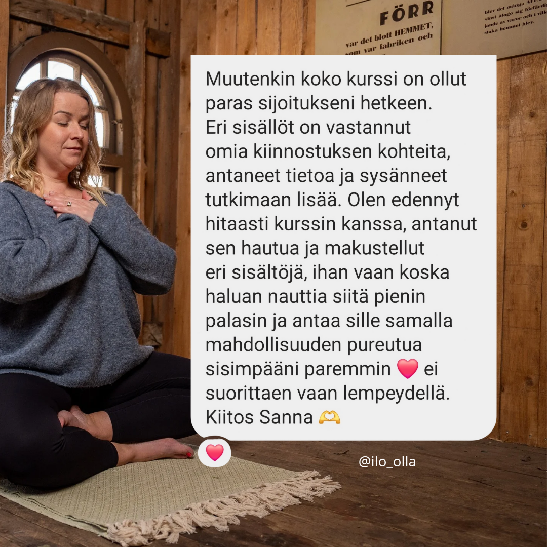 Voimaa ja valoa ilolla - verkkokurssi
