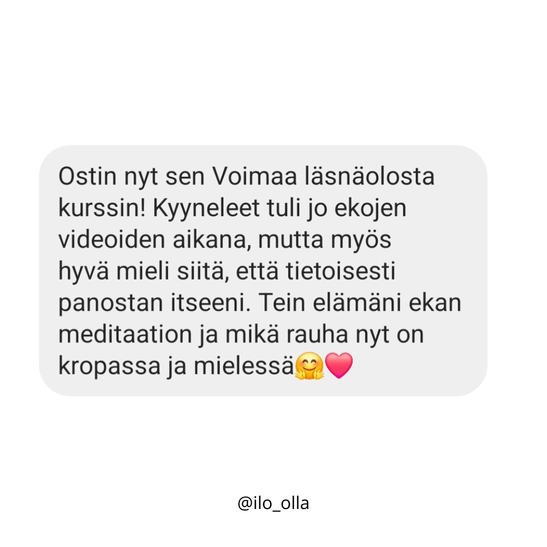 Voimaa Läsnäolosta verkkokurssi