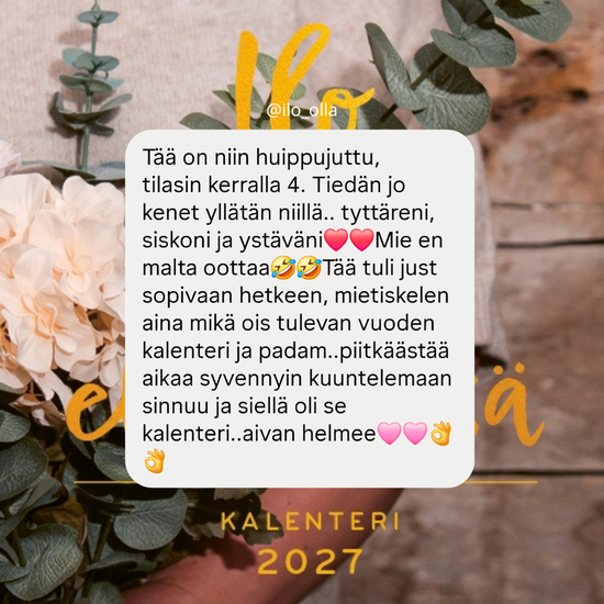 Ilo olla elämässä 2027 - kalenteri